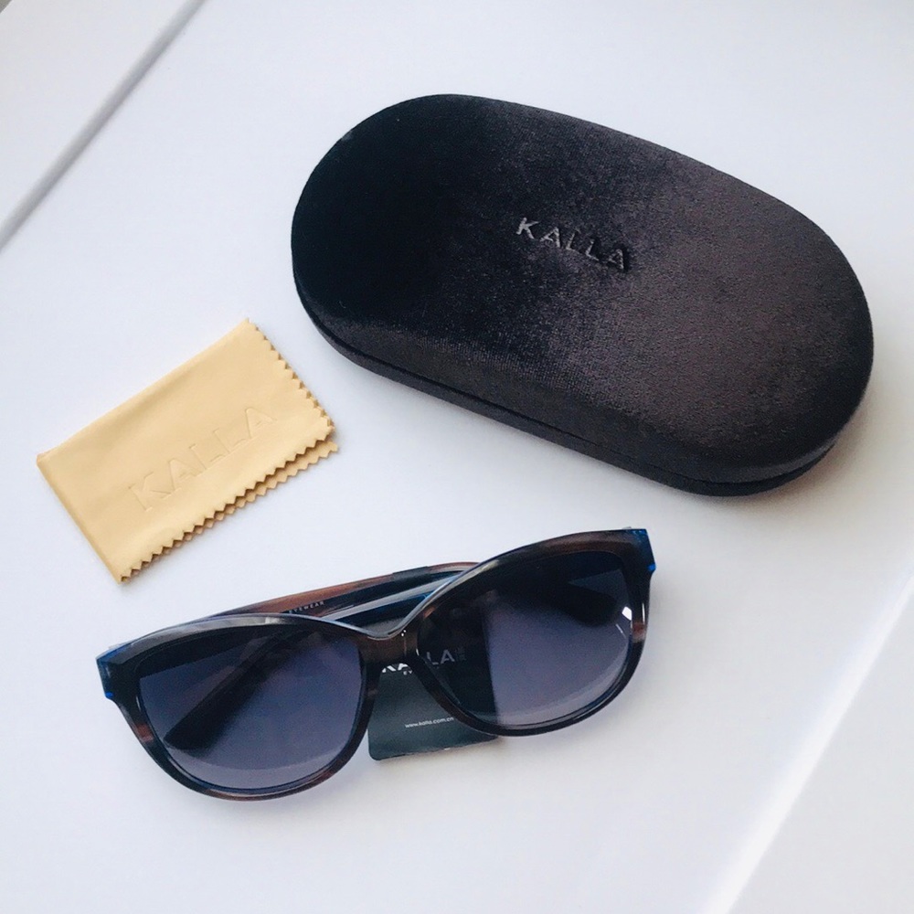 Kalla Eyewear Blue Brown Sunglasses